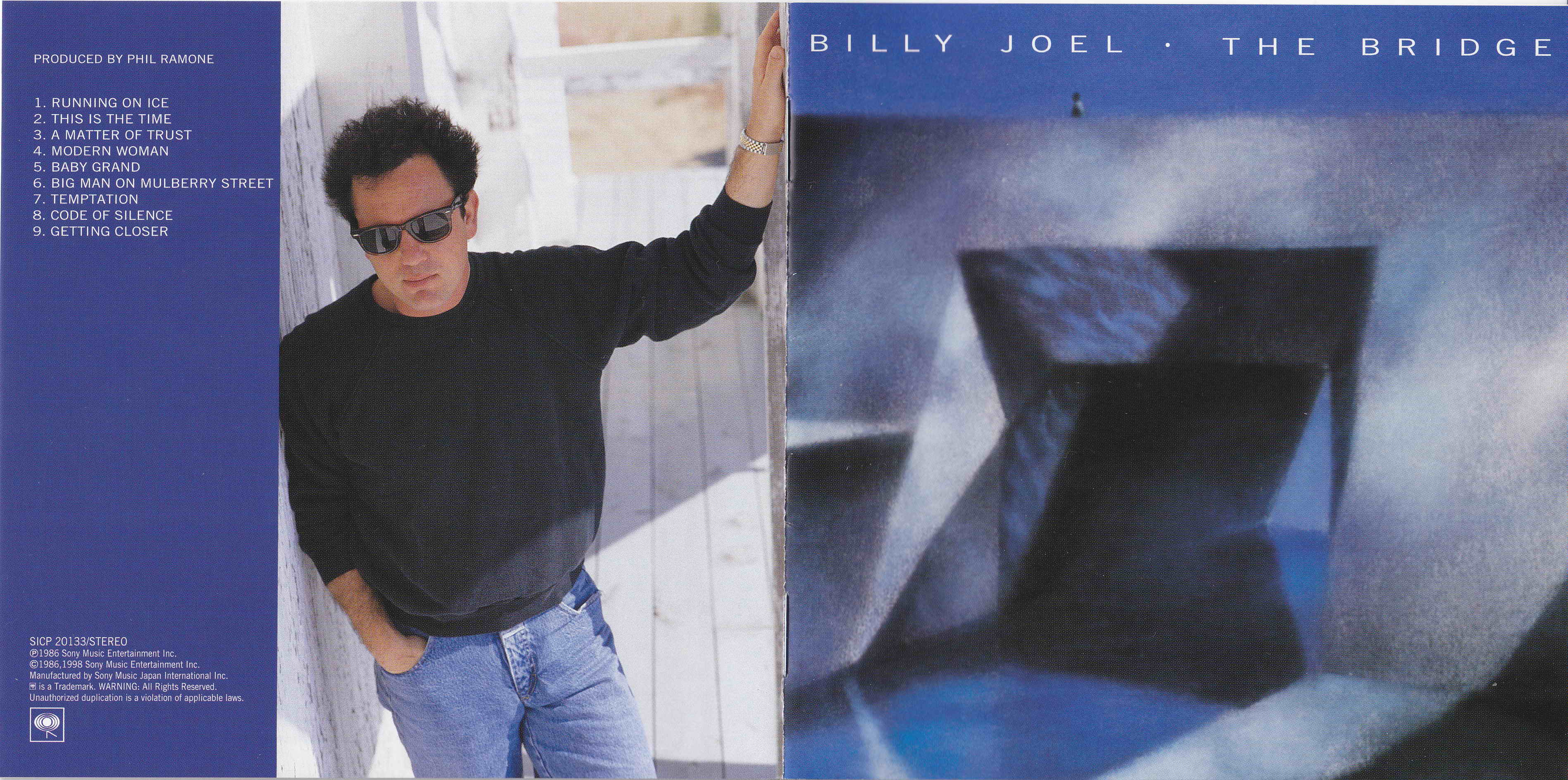 Billy Joel The Bridge; blu spec : Front + Inlay JPN.